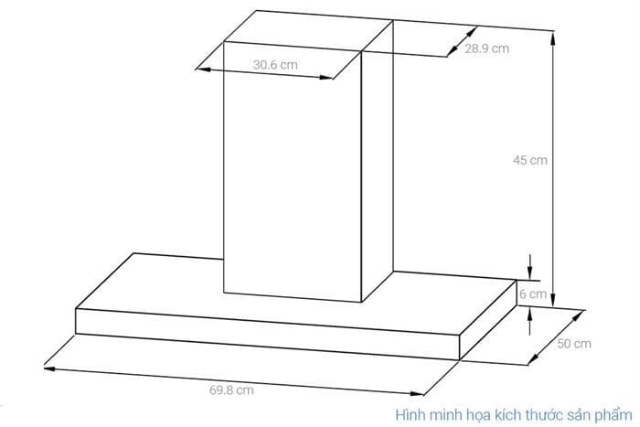 Máy hút mùi áp tường Comfee AI Connect CH-70TM77B